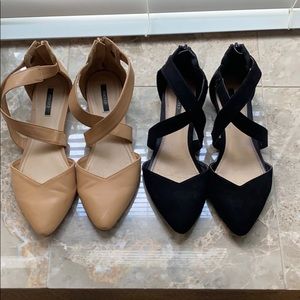Black and Tan flats
